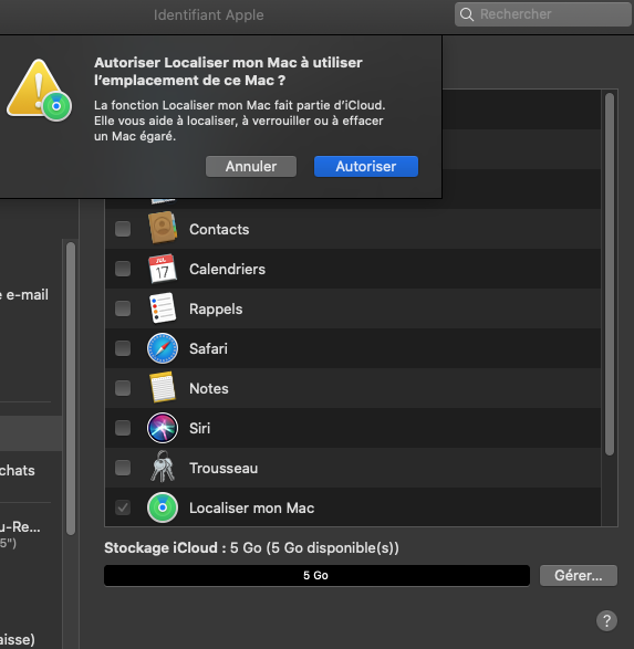 localiser mon mac esimport